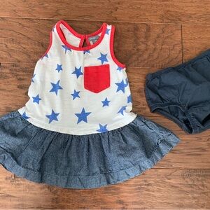 Baby Gap red/white/blue Star Dress Set